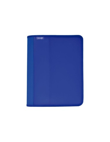 CARPETA ZIPPER CREMALLERA 4/25 Y BOLSILLO INTERIORES OFFICE BOX  AZUL HFP 574-A