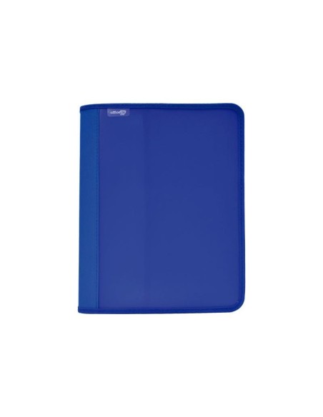 CARPETA ZIPPER CREMALLERA 4/25 Y BOLSILLO INTERIORES OFFICE BOX  AZUL HFP 574-A