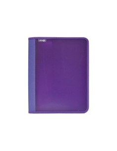 CARPETA ZIPPER CREMALLERA 4/25 Y BOLSILLO INTERIORES OFFICE BOX  MORADO HFP 574-M