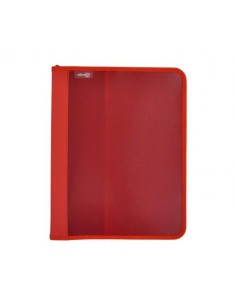 CARPETA ZIPPER CREMALLERA 4/25 Y BOLSILLO INTERIORES OFFICE BOX  ROJO HFP 574-R