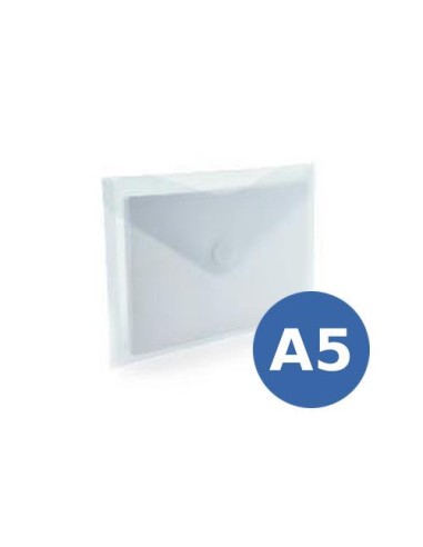 SOBRE PLASTICO A5 (25X18 CM) C/ CIERRE VELCRO TRANSPARENTE HFP 90461 (10)