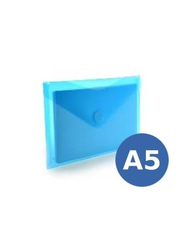 SOBRE PLASTICO A5 (25X18 CM) C/ CIERRE VELCRO AZUL HFP 90426 (10)