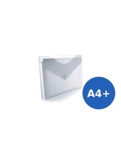 SOBRES PLASTICO A4+ ( 24X33,5 CM) C/ CIERRE VELCRO TRANSPARENTE 90161