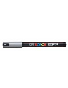 MARCADOR POSCA PINTURA BASE AL AGUA 0,7 mm PC-1MR PLATA  PUNTA EXTRA FINA CALIBRADA UNIBALL 317909000 (6)