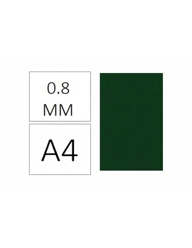 TAPAS PLASTICAS A4 P.P. 0.8 MM VERDE C/50 DHP 22125