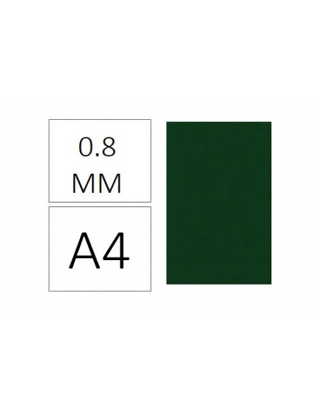 TAPAS PLASTICAS A4 P.P. 0.8 MM VERDE C/50 DHP 22125