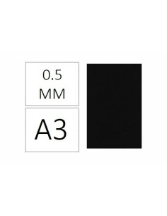 TAPAS PLASTICAS A3 P.P. 0.5 MM NEGRO C/100 POR UNIDAD DHP 22161