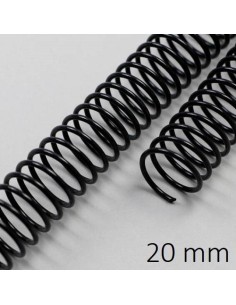 ESPIRAL METAL NEGRA 20 MM C/100 DHP 23020