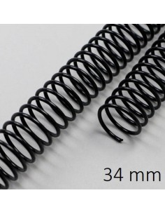 ESPIRAL METAL NEGRA 34 MM C/50 POR UNIDAD DHP 23034