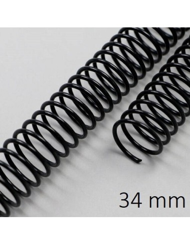 ESPIRAL METAL NEGRA 34 MM C/50 POR UNIDAD DHP 23034
