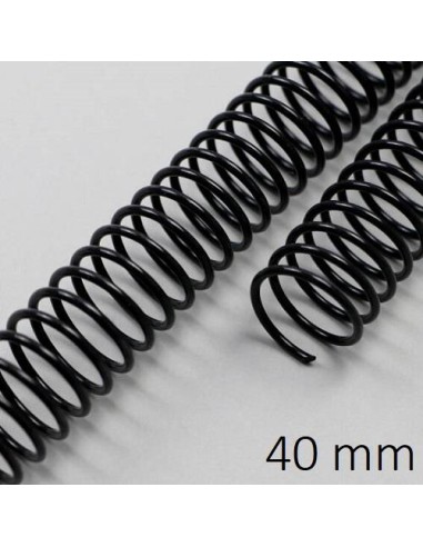 ESPIRAL METAL NEGRA 40 MM C/30 DHP 23040 (30)