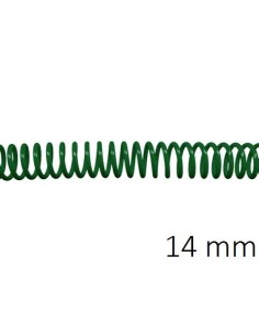 ESPIRAL PLASTICO 5:1 14MM C/100 VERDE DHP 1820028