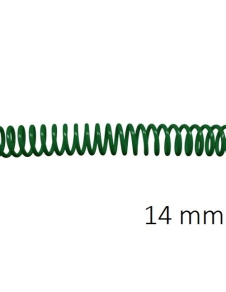 ESPIRAL PLASTICO 5:1 14MM C/100 VERDE DHP 1820028