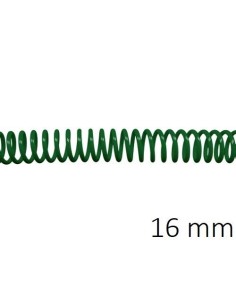ESPIRAL PLASTICO 5:1 16MM C/100 VERDE DHP 1820034