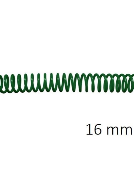 ESPIRAL PLASTICO 5:1 16MM C/100 VERDE DHP 1820034