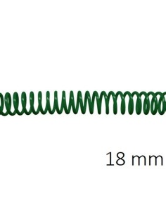 ESPIRAL PLASTICO 5:1 18MM C/100 VERDE DHP 1820040