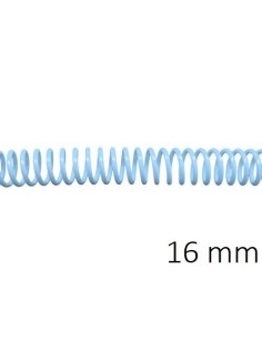 ESPIRAL PLASTICO 5:1 16MM C/100 AZUL PASTEL DHP 1820307 POR UNIDAD