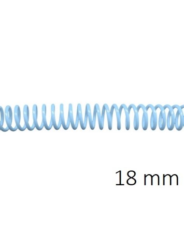 ESPIRAL PLASTICO 5:1 18MM C/100 AZUL PASTEL DHP 1820308