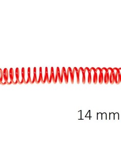 ESPIRAL PLASTICO 5:1 14MM C/100 ROJO FLUOR DHP 1850443