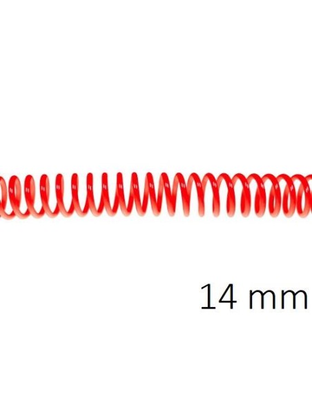 ESPIRAL PLASTICO 5:1 14MM C/100 ROJO FLUOR DHP 1850443