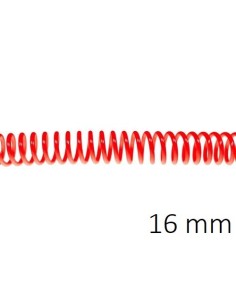 ESPIRAL PLASTICO 5:1 16MM C/100 ROJO FLUOR DHP 1850481