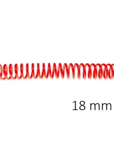 ESPIRAL PLASTICO 5:1 18MM C/100 ROJO FLUOR DHP 1850519