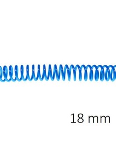 ESPIRAL PLASTICO 5:1 18MM C/100 AZUL FLUOR DHP 1850520 POR UNIDAD
