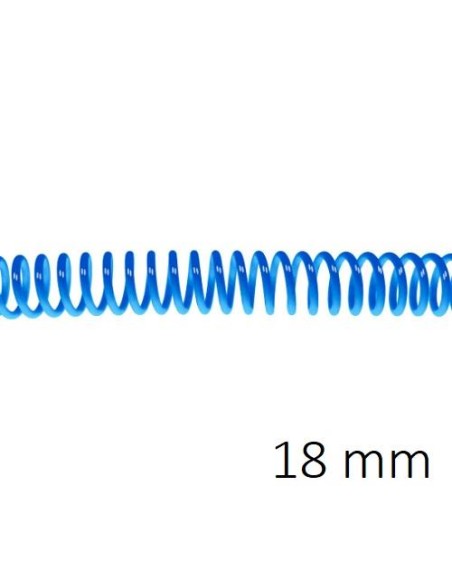 ESPIRAL PLASTICO 5:1 18MM C/100 AZUL FLUOR DHP 185520