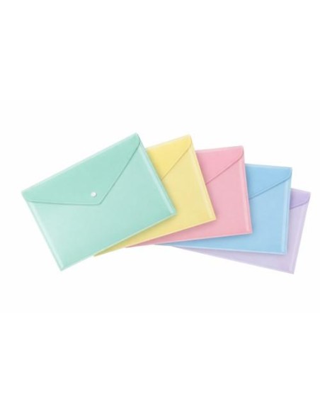 SOBRE CON BROCHE FOLIO COLORES PASTEL DOHE 91529