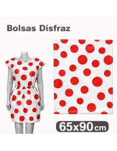 BOLSA DE DISFRACES 65 X 90 TOPOS ROJOS GRAFOPLAS 00072103