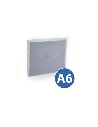 SOBRE PLASTICO A6 ( 12X16 CM ) C/ CIERRE VELCRO TRANSPARENTE HFP 90961