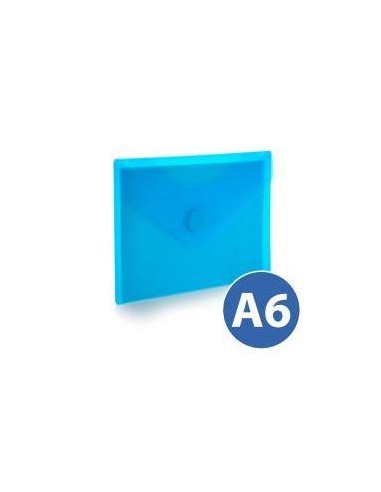 SOBRE PLASTICO A6 ( 12X16 CM ) C/ CIERRE VELCRO AZUL HFP  90926 (10)