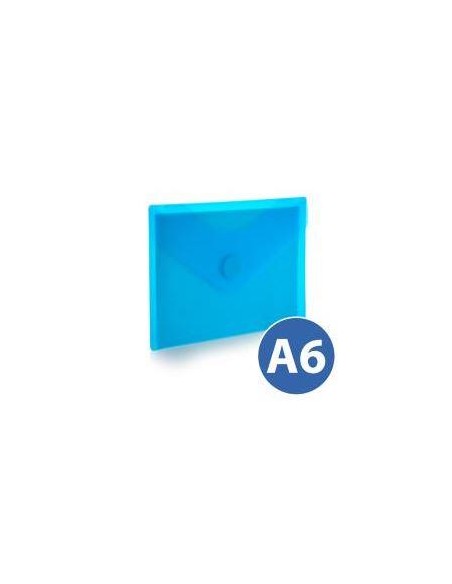 SOBRE PLASTICO A6 ( 12X16 CM ) C/ CIERRE VELCRO AZUL HFP  90926 (10)