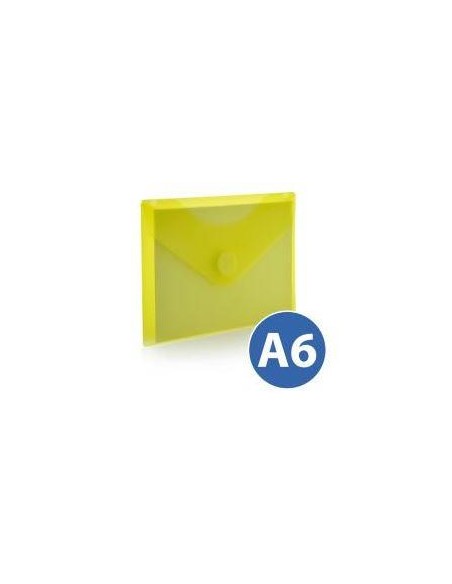 SOBRE PLASTICO A6 ( 12X16 CM ) C/ CIERRE VELCRO AMARILLO HFP 90953 (10