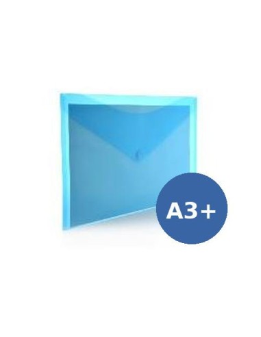 SOBRE PLASTICO A3+ (33X47,5 CM ) C/ CIERRE VELCRO  AZUL HFP 91126 (10)