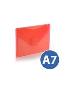 SOBRE PLASTICO A7 ( 8,5X12 CM) C/ CIERRE VELCRO ROJO HFP 91246 (10)