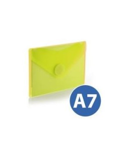 SOBRE PLASTICO A7 ( 8,5X12 CM) C/ CIERRE VELCRO AMARILLO HFP 91253 (10)