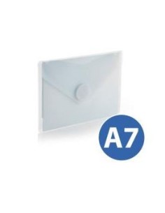 SOBRE PLASTICO A7 ( 8,5X12 CM) C/ CIERRE VELCRO TRANSPARENTE HFP 91261 (10)