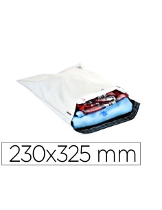 SOBRE ENVIO Q-CONNECT DE PLASTICO BOLSA PARA ENVIOS 100% RECICLADAS CON AUTOCIERRE COLOR BLANCO 230X325 KF18957 CSUR 174348 POR
