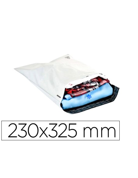 SOBRE ENVIO Q-CONNECT DE PLASTICO BOLSA PARA ENVIOS 100% RECICLADAS CON AUTOCIERRE COLOR BLANCO 230X325 KF18957 CSUR 174348 POR