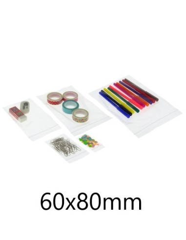 BOLSAS MINIGRIP POLIETIRENO 60X80 BOLSA DE 100 GRAFOPLAS 50063100