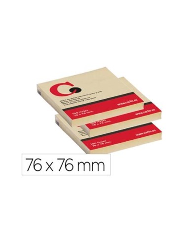 TACO NOTAS ADHESIVAS  CARLIN 76X76 AMARILLO 100H REF. BN24 CSUR 85805 (12)