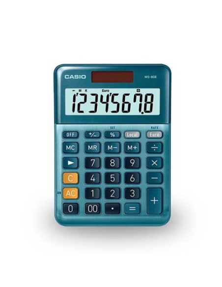 CALCULADORA CASIO MS-80E  8 DIGITOS Y SOLAR