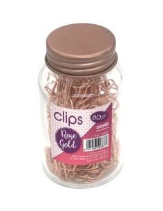 BOTE DE CRISTAL CLIPS DE 50MM CON 60 UDS. ROSA DOHE 50687