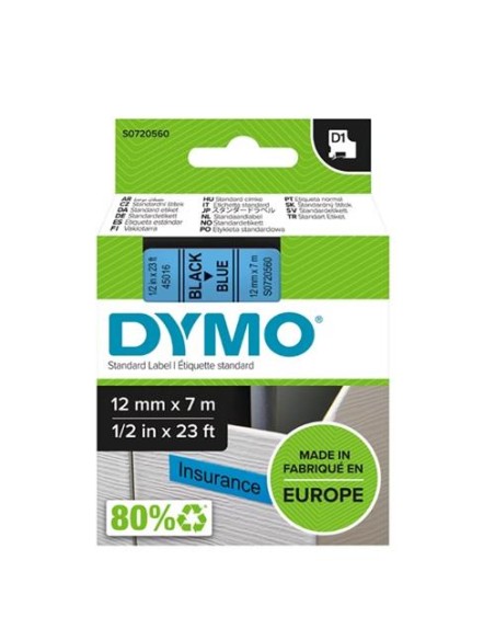 CINTA DYMO 12X7 NEGRO/AZUL 45016 NEWELL S0720560
