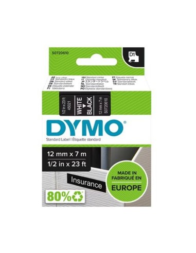 CINTA DYMO 12X7 BLANCO/NEGRO 45021 NEWELL S0720610