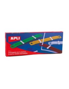 FASTENER DE PLASTICO Y COLORES CAJA 50 UDES APLI 14909