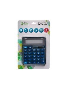 CALCULADORA LIDERPAPEL SOBREMESA XF17 8 DIGITOS SOLAR Y PILAS TECLAS COLOR AZUL CSUR 163482