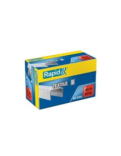 GRAPAS RAPID 43/8 MM C/10000 TEXTIL SUPER STRONG GALVANIZADA ESSELTE 24872300
