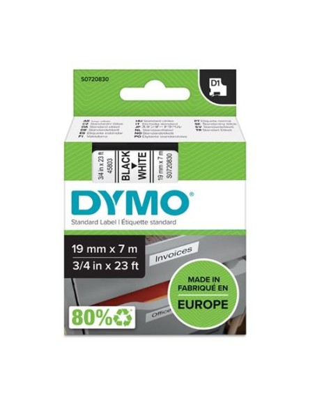 CINTA DYMO 19MMX7M BLANCO/NEGRO  NEWELL S0720910